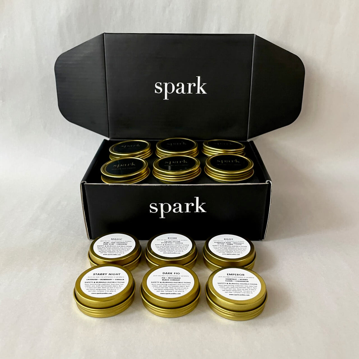 Spark Candles Pack Hand Poured, Clean Burning Aromatherapy