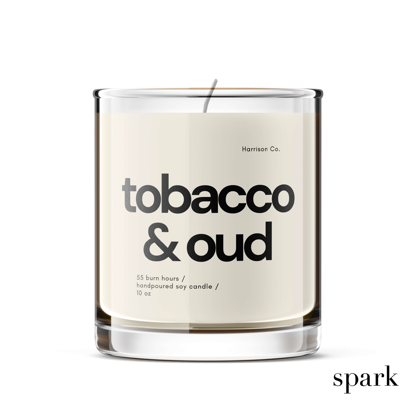 10oz Clear Glass Candle with Logo Imprint Design Variant