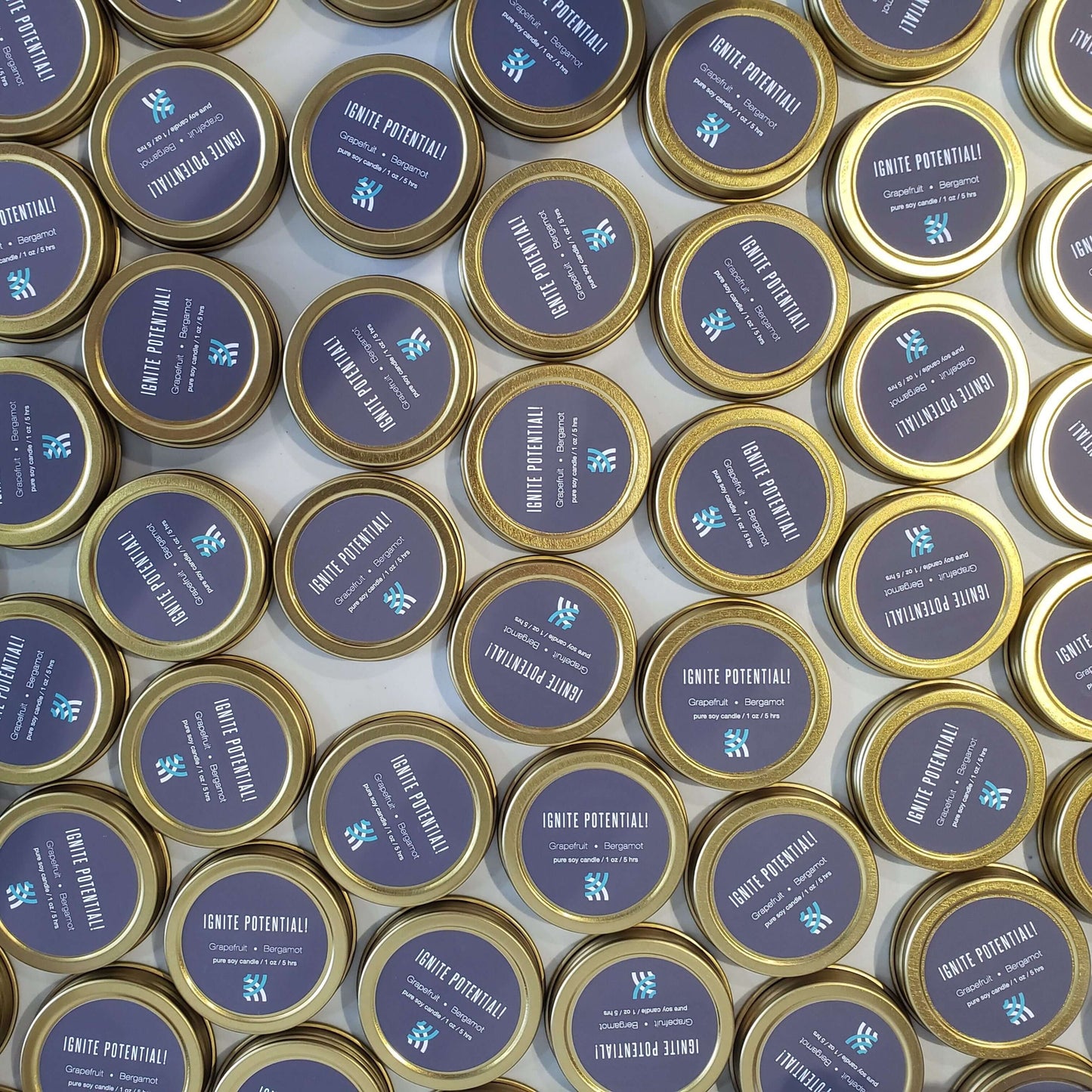 1oz customizable gold tins with lid labels
