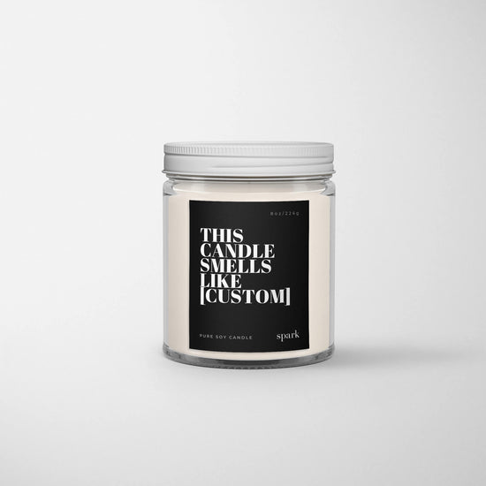 Order Online: 100+ Custom 8oz Clear Glass Jar Candles + Custom Label + Gift Box