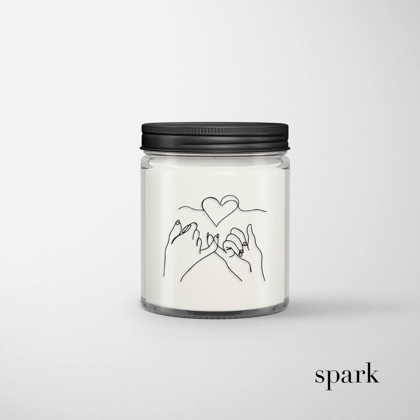 Custom branded 8oz clear glass candle designed for corporate gifting programs.