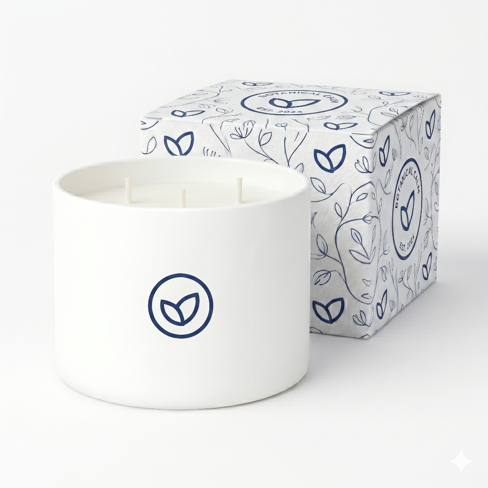 Custom X Large Scented Soy Candle Manufacturing Triple Wick Candle with Gift Box