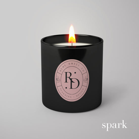 10oz Matte Black Glass Candle - Custom Label Designs & Fragrance Options