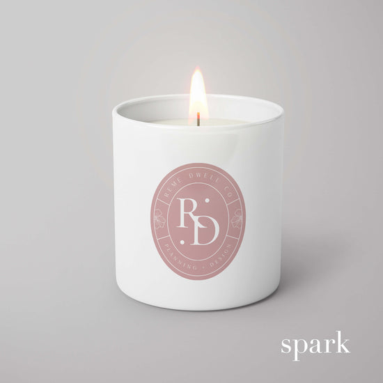 10oz Matte White Glass Candle - Custom Label Designs & Fragrance Options