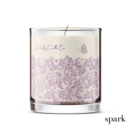 Classic 10oz Clear Glass Candle with Custom Logo / Design Printed on Glass