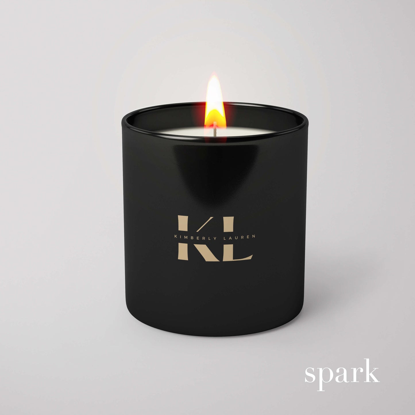 Classic 6oz Matte Black Glass Candle with Custom Logo / Design Printed on Glass