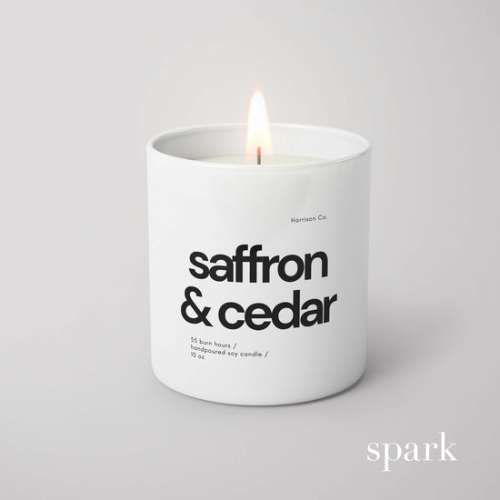 Classic 10oz Matte White Glass Candle with Custom Logo / Design Printed on Glass