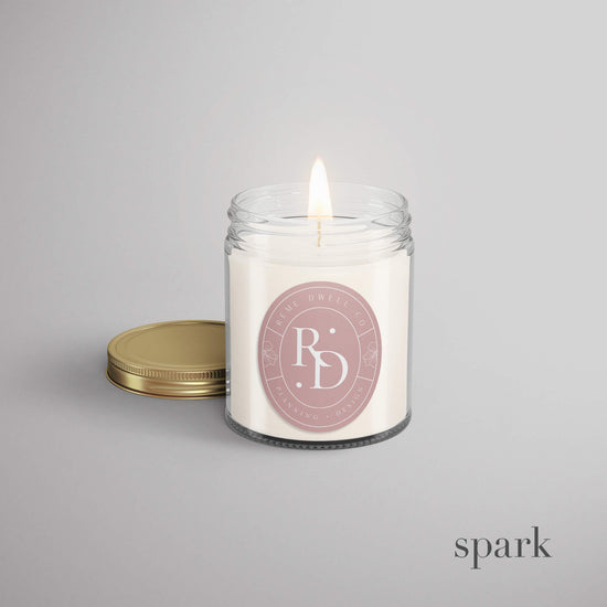 Load image into Gallery viewer, 8oz Clear Glass Jar Candle w/ Lid - Custom Label Designs &amp;amp; Fragrance Options
