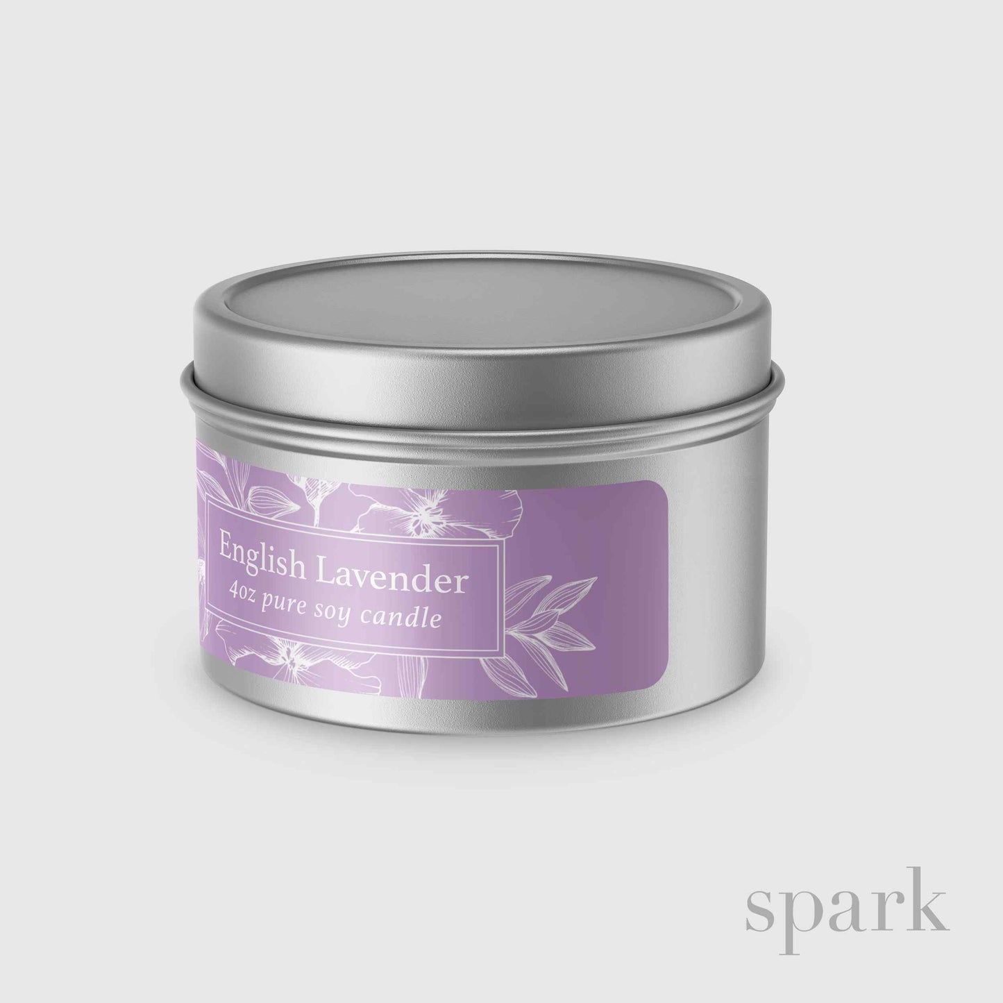 Load image into Gallery viewer, Custom 4oz Aromatherapy Soy Candle in Silver Tin - Choose Your Label Design &amp;amp; Scent
