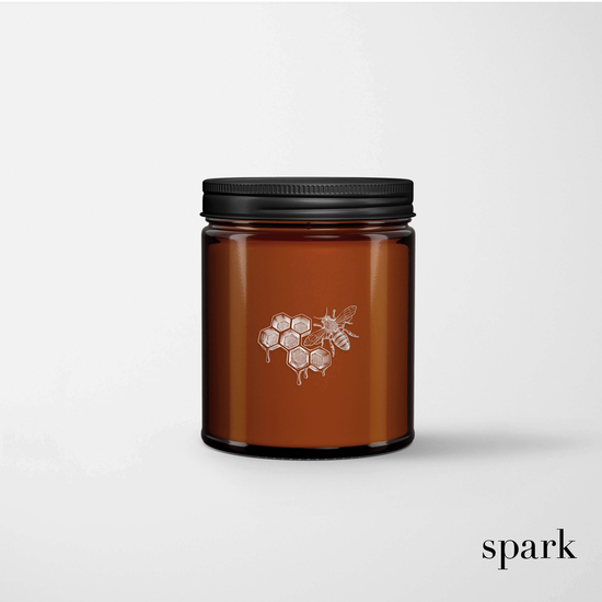 Custom 8oz Amber Glass Jar Candle Style - Custom Logo / Design Printed on Glass
