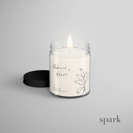 8oz Clear Glass Jar Candle w/ Lid - Custom Logo / Design Printed on Glass