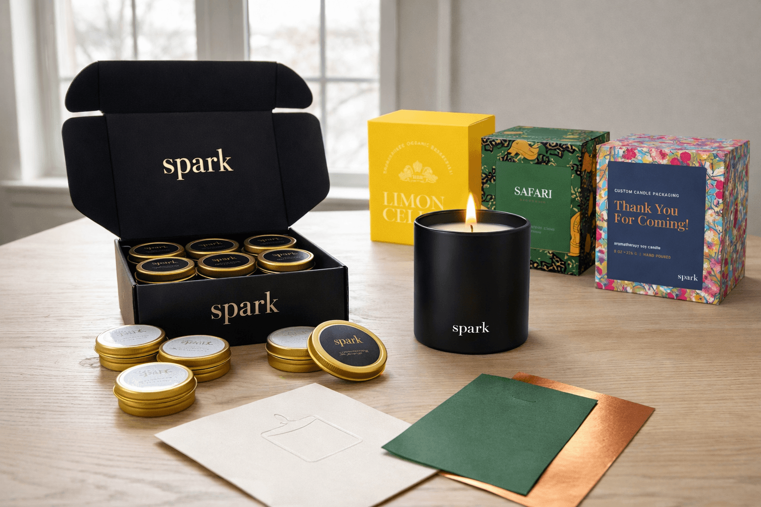 Custom Candle Sample Kit for Brand Launch Planning Pack – Spark Candles