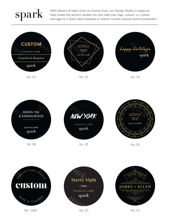 Custom Candle Label Lookbook & Design Services