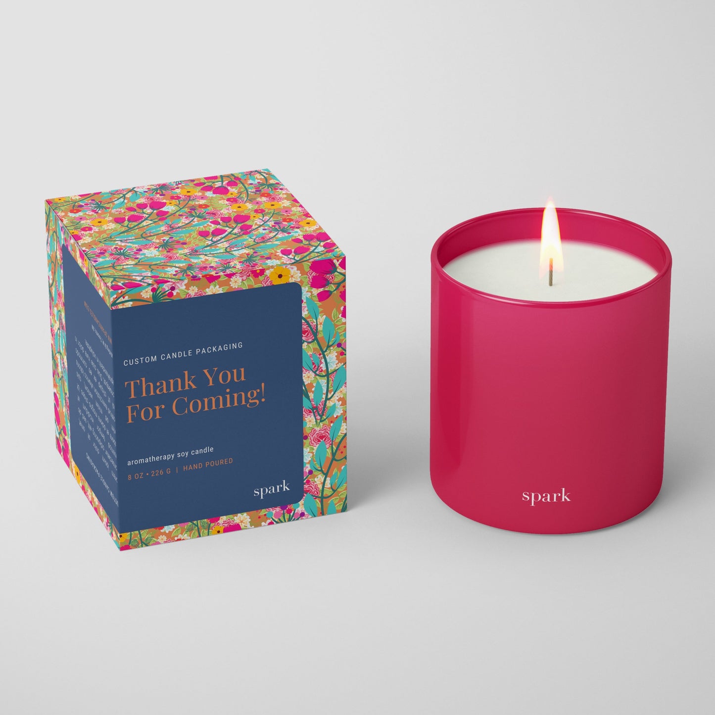 Custom Printed Candle Gift Box – Spark Candles