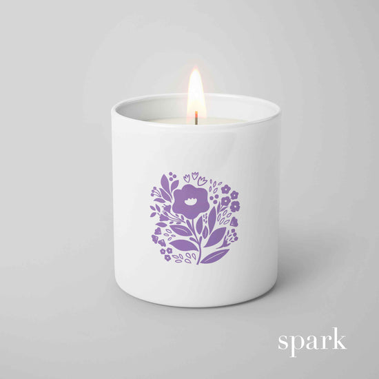 Order Online: 100+ Custom 6oz Matte White Glass Candles + Logo / Design Imprint + Gift Box