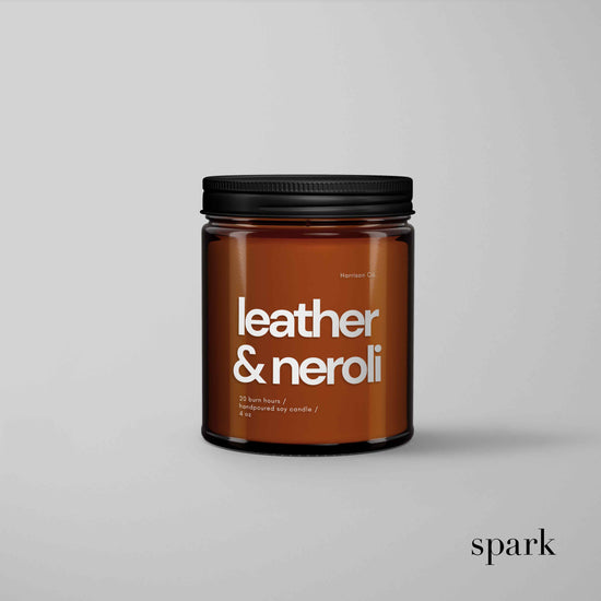 Order Online: 100+ Custom 8oz Amber Glass Jar Candles + Logo / Design Imprint + Gift Box