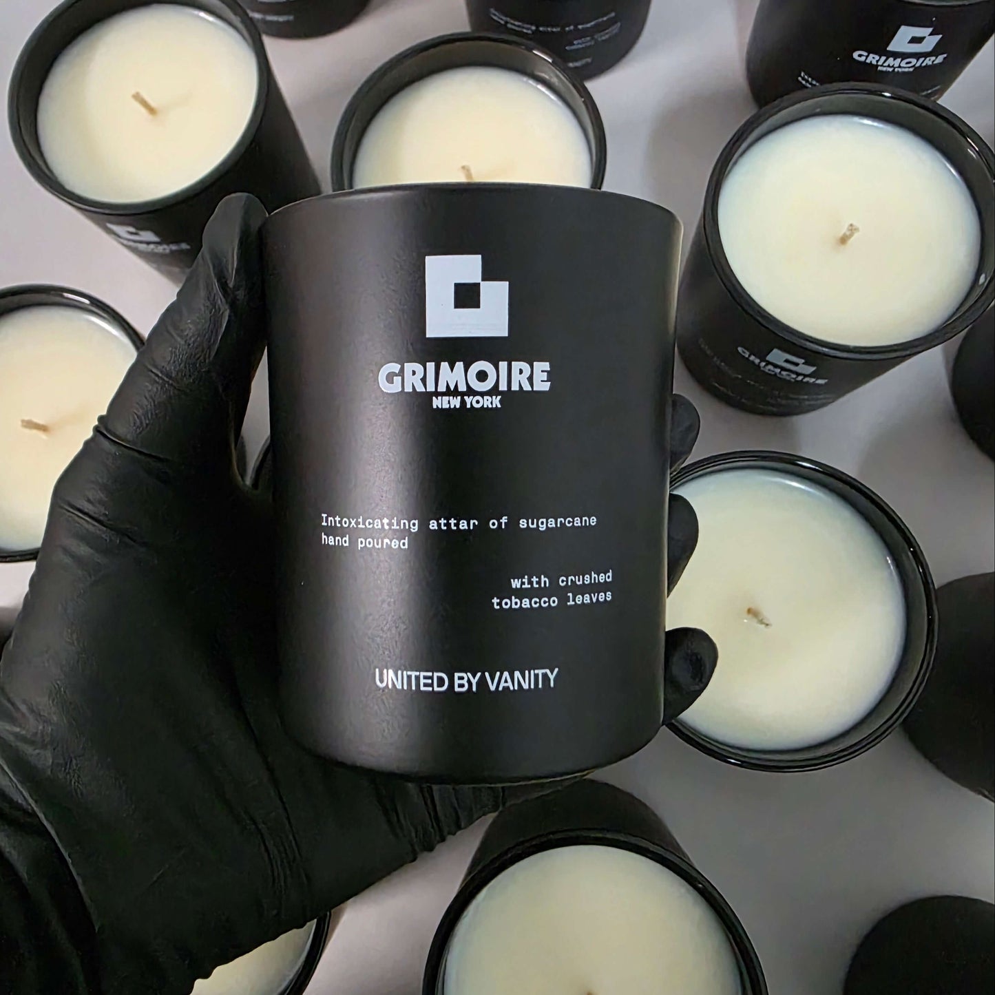Custom Matte Black Glass Candle New York Fashion Week Luxury Guest Gift