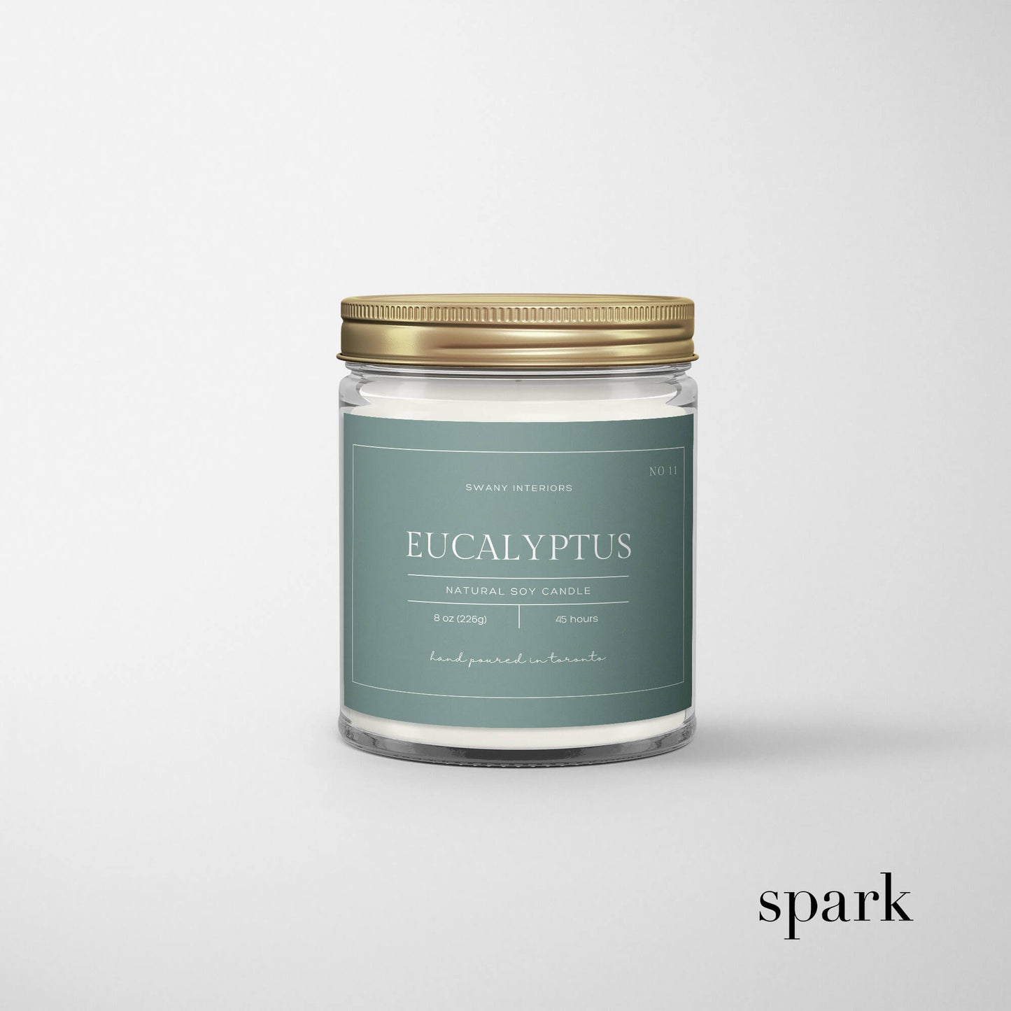 Order Online: 100+ Custom 8oz Clear Glass Jar Candles + Custom Label + Gift Box