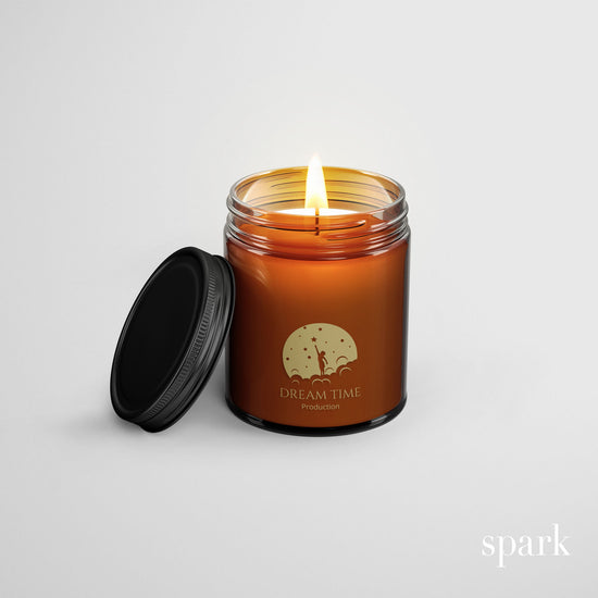 Order Online: 100+ Custom 8oz Amber Glass Jar Candles + Logo / Design Imprint + Gift Box