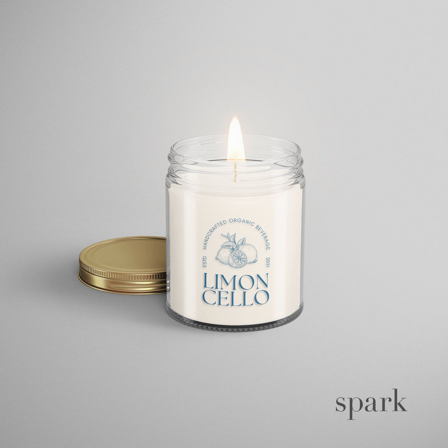 Order Online: 100+ Custom 8oz Clear Glass Jar Candles + Logo / Design Imprint + Gift Box