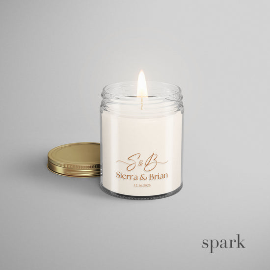 Order Online: 100+ Custom 8oz Clear Glass Jar Candles + Logo / Design Imprint + Gift Box