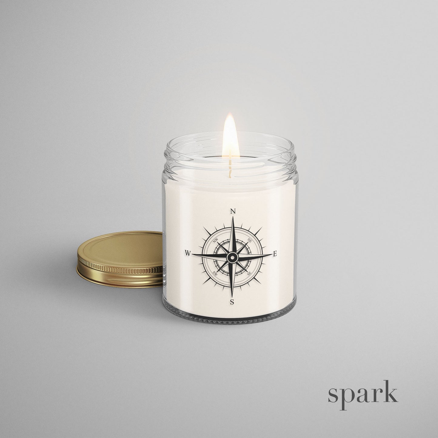 Order Online: 100+ Custom 8oz Clear Glass Jar Candles + Logo / Design Imprint + Gift Box
