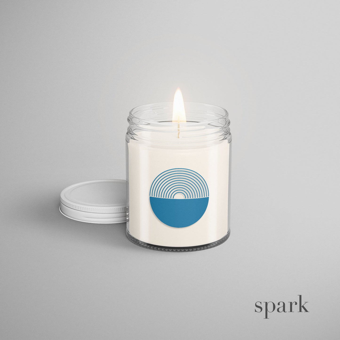 Order Online: 100+ Custom 8oz Clear Glass Jar Candles + Logo / Design Imprint + Gift Box
