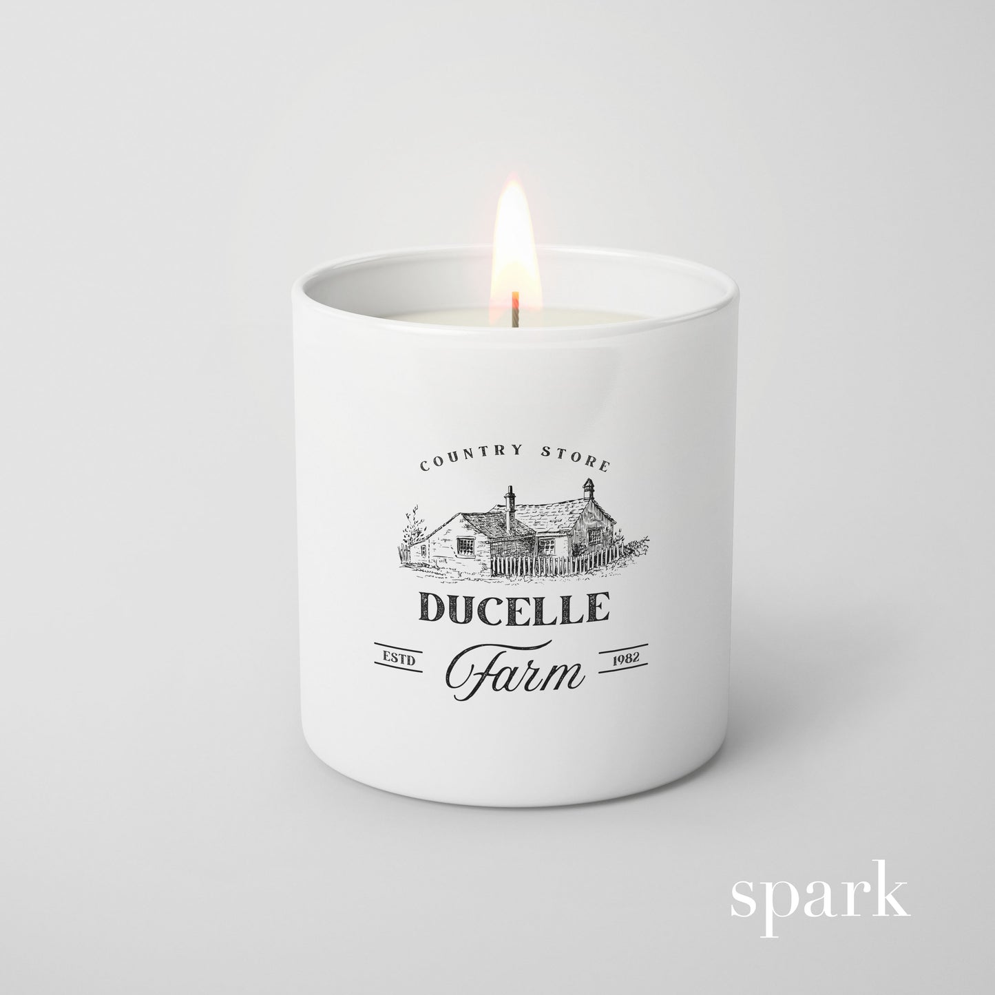 Order Online: 100+ Custom 6oz Matte White Glass Candles + Logo / Design Imprint + Gift Box