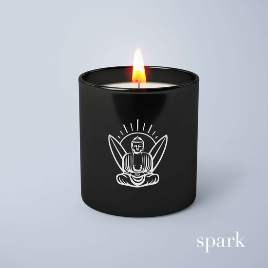 Order Online: 100+ Custom 6oz Matte Black Glass Candles + Logo / Design Imprint + Gift Box
