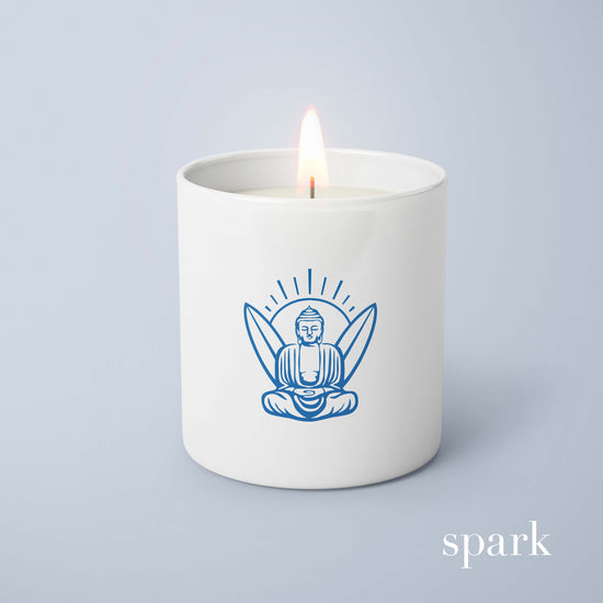 Order Online: 100+ Custom 6oz Matte White Glass Candles + Logo / Design Imprint + Gift Box