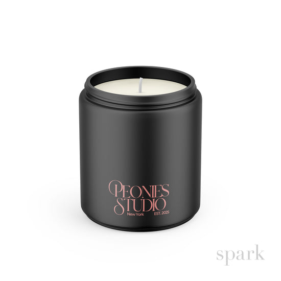 Order Online: 100+ Custom 8oz Matte Black Glass Jar Candles + Logo / Design Imprint + Gift Box