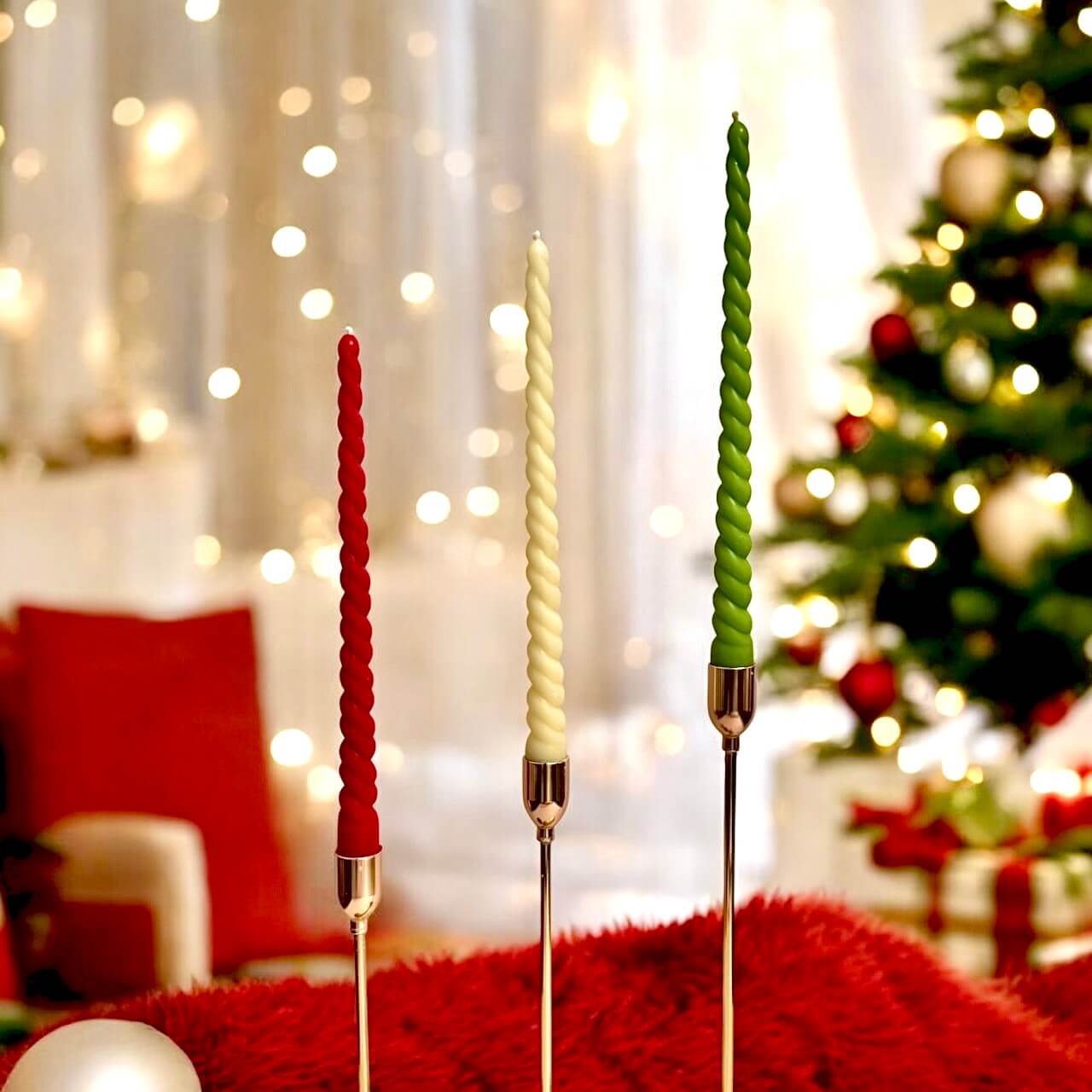 Spark Decor Natural Beeswax Taper Candles
