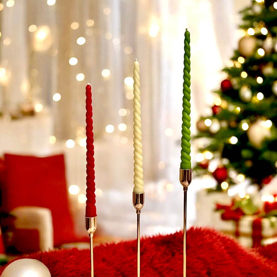Spark Decor Natural Beeswax Taper Candles