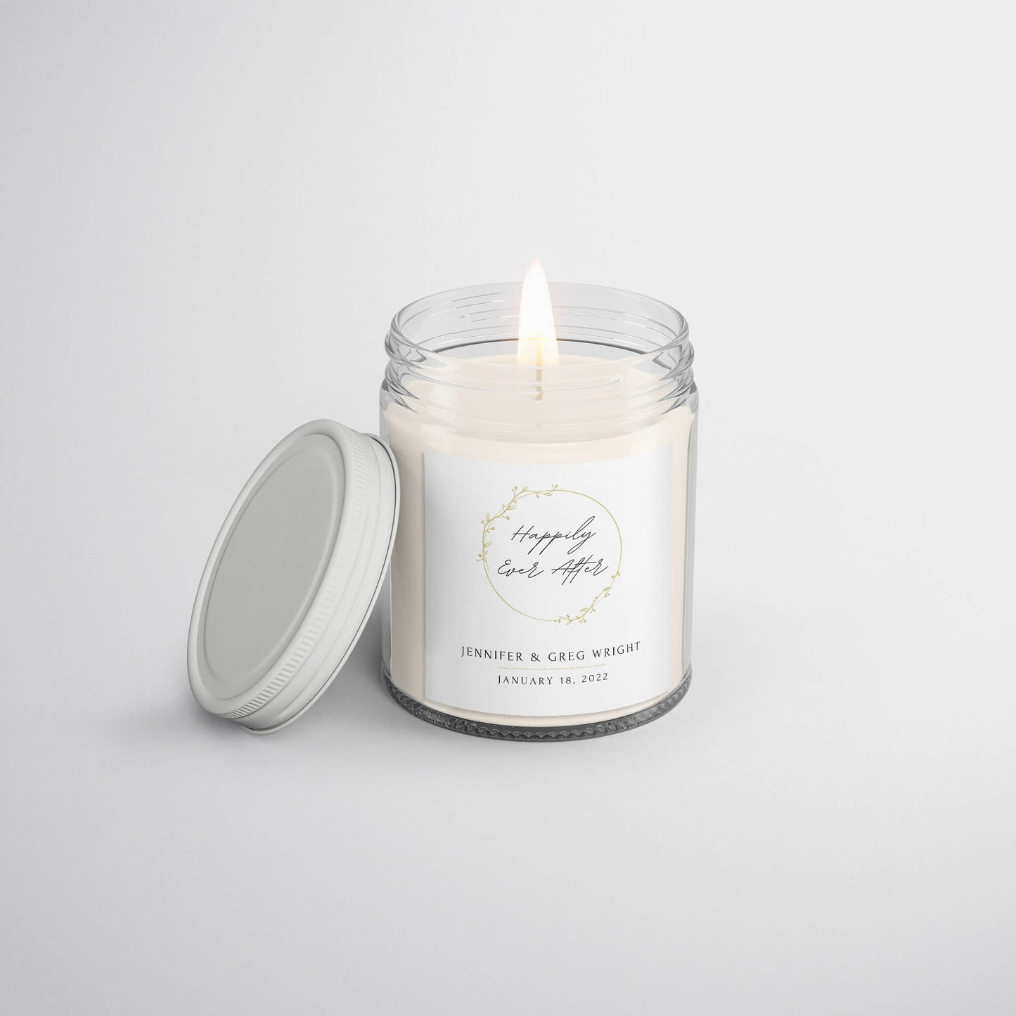 Handcrafted Soy Wax Candles in Glass Jar - Custom Fragrance & Elegant  Design