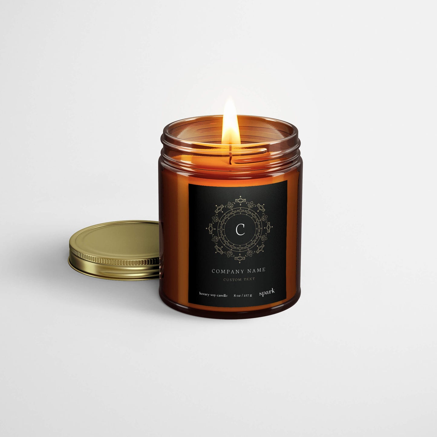 Welder Wings Scented Candle in Amber Jar