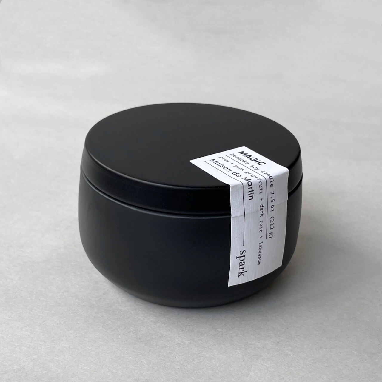 Load image into Gallery viewer, Custom 8oz Aromatherapy Soy Candle in Matte Black Tin - Add Your Message - Spark Candles
