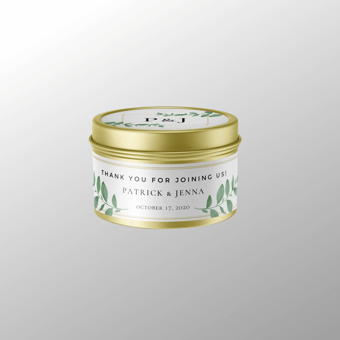 Custom 4oz Aromatherapy Soy Candle in Gold Tin - Spark Candles