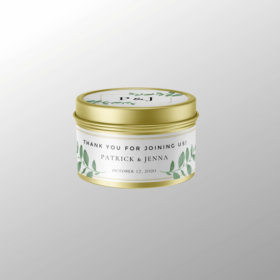 Custom 4oz Aromatherapy Soy Candle in Gold Tin - Spark Candles