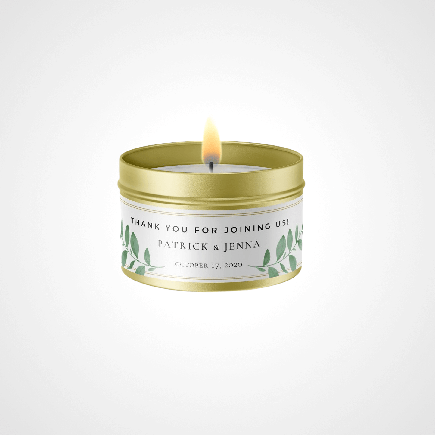 Custom 4oz Aromatherapy Soy Candle in Gold Tin - Spark Candles