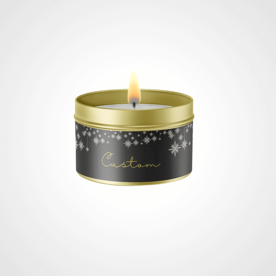 Custom 4oz Aromatherapy Soy Candle in Gold Tin - Spark Candles