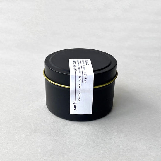 Custom 4oz Aromatherapy Soy Candle in Matte Black - Spark Candles