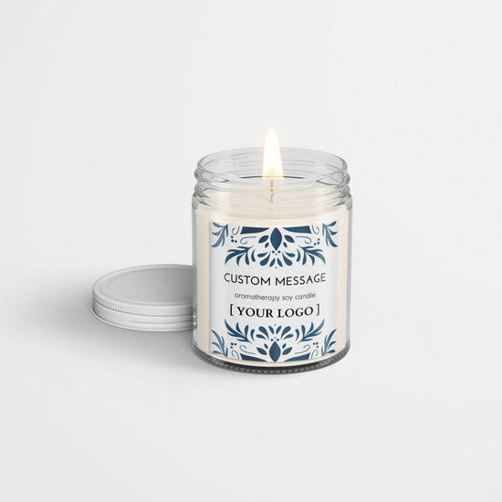 Glass Jar Candle - Print - Custom Branded Promotional Candles 