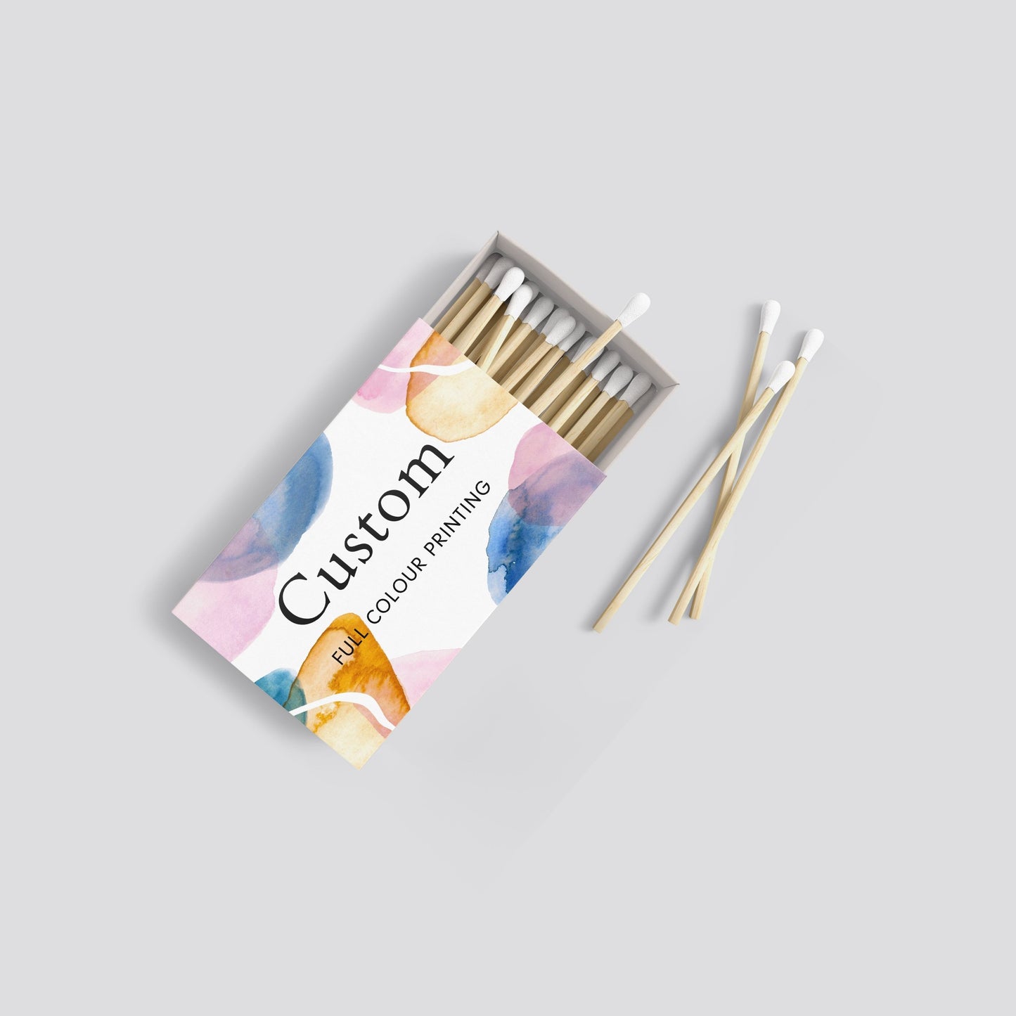 Case of 50 Custom Printed Matchboxes - Full Colour + Premium Options - Spark Candles