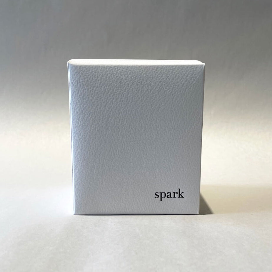 Spark Candles luxury textured matte white candle gift box